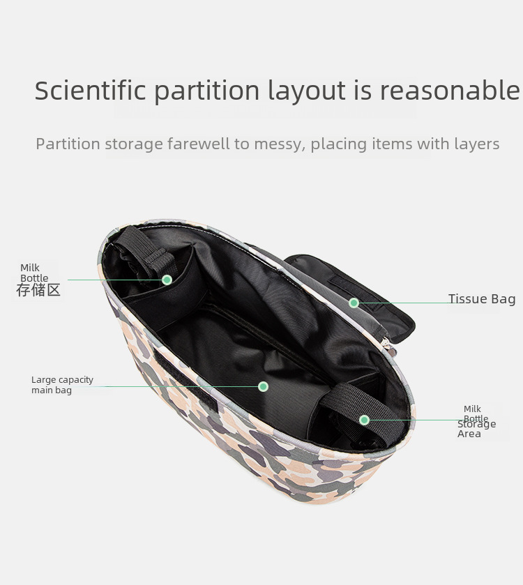 Spot wholesale Oxford cloth baby stroller bag diaper bag mummy bag multi-purpose storage bag cross-border