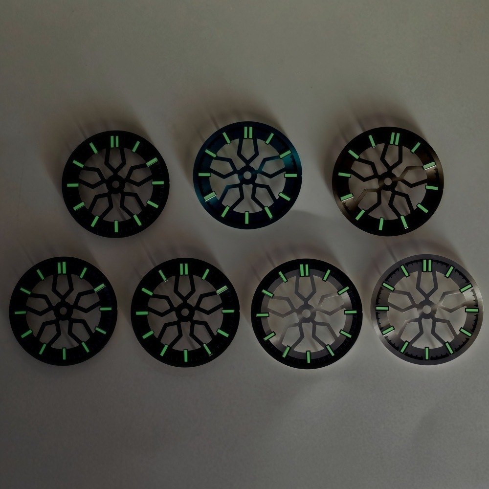 Nh35 Dial DIY Cut Out Mechanical Watch Surface Modification Nh70/Nh38 with Watch Accessories Size 28.5mm