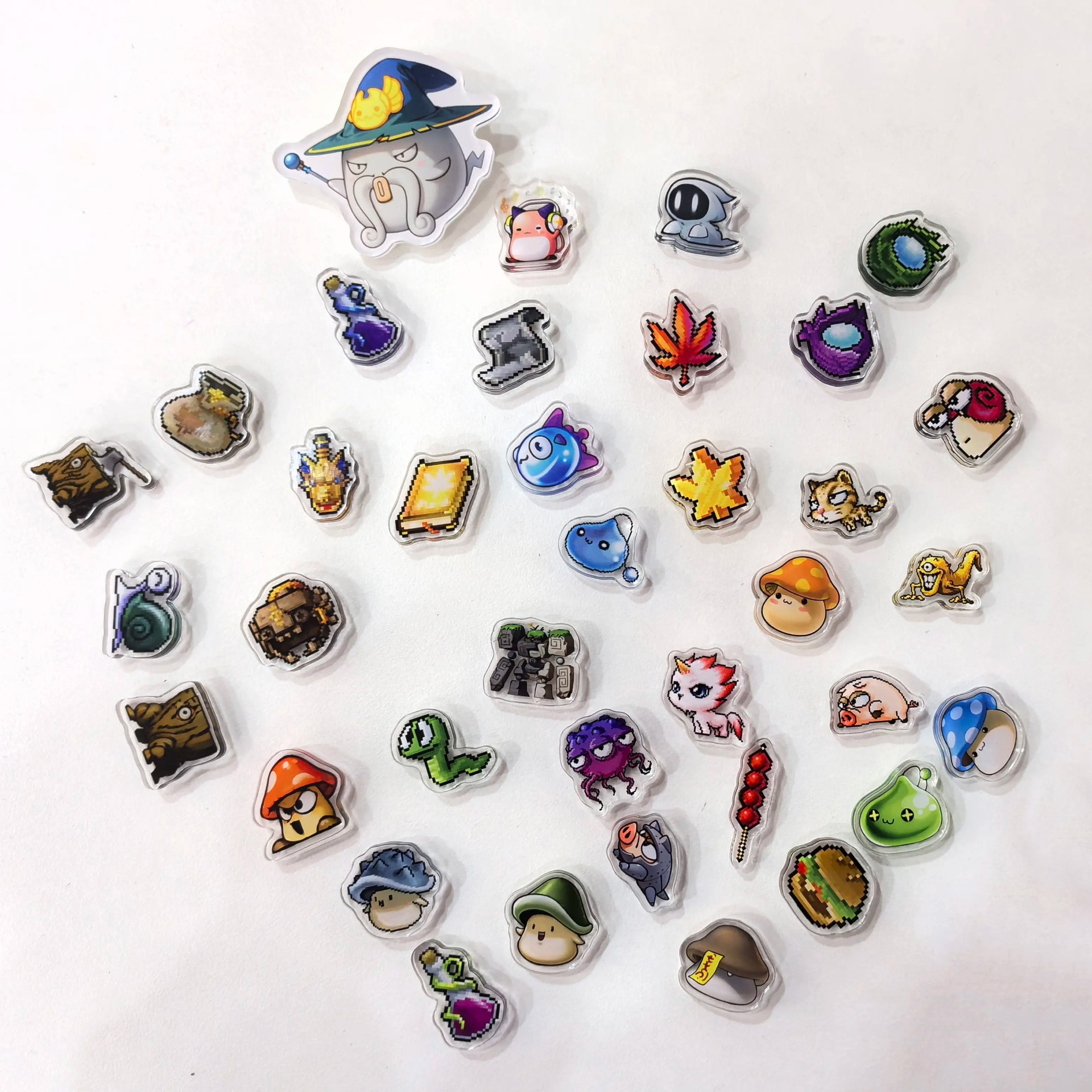 Mini Acrylic Fridge Magnets for Maple Island, Maple Valley, Maple Legend Games, Childhood Memories Mini