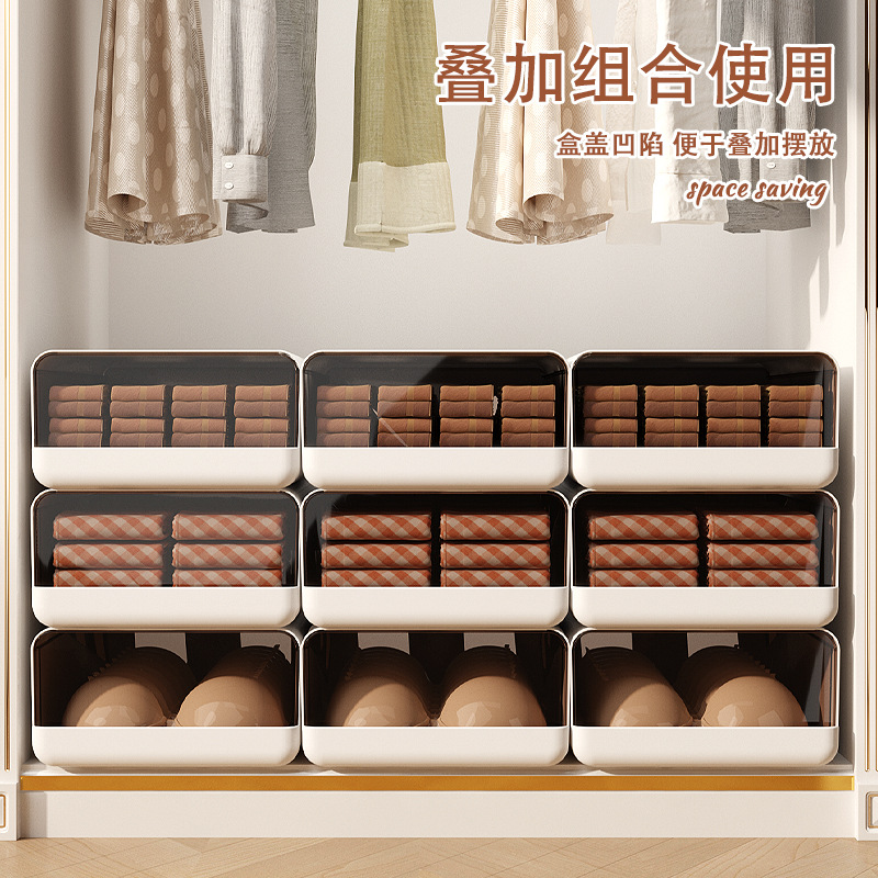 Underwear Storage Box Drawer-Type Household Intimates and Socks Storage Artifact Clothing Storage Box Wardrobe Compartment