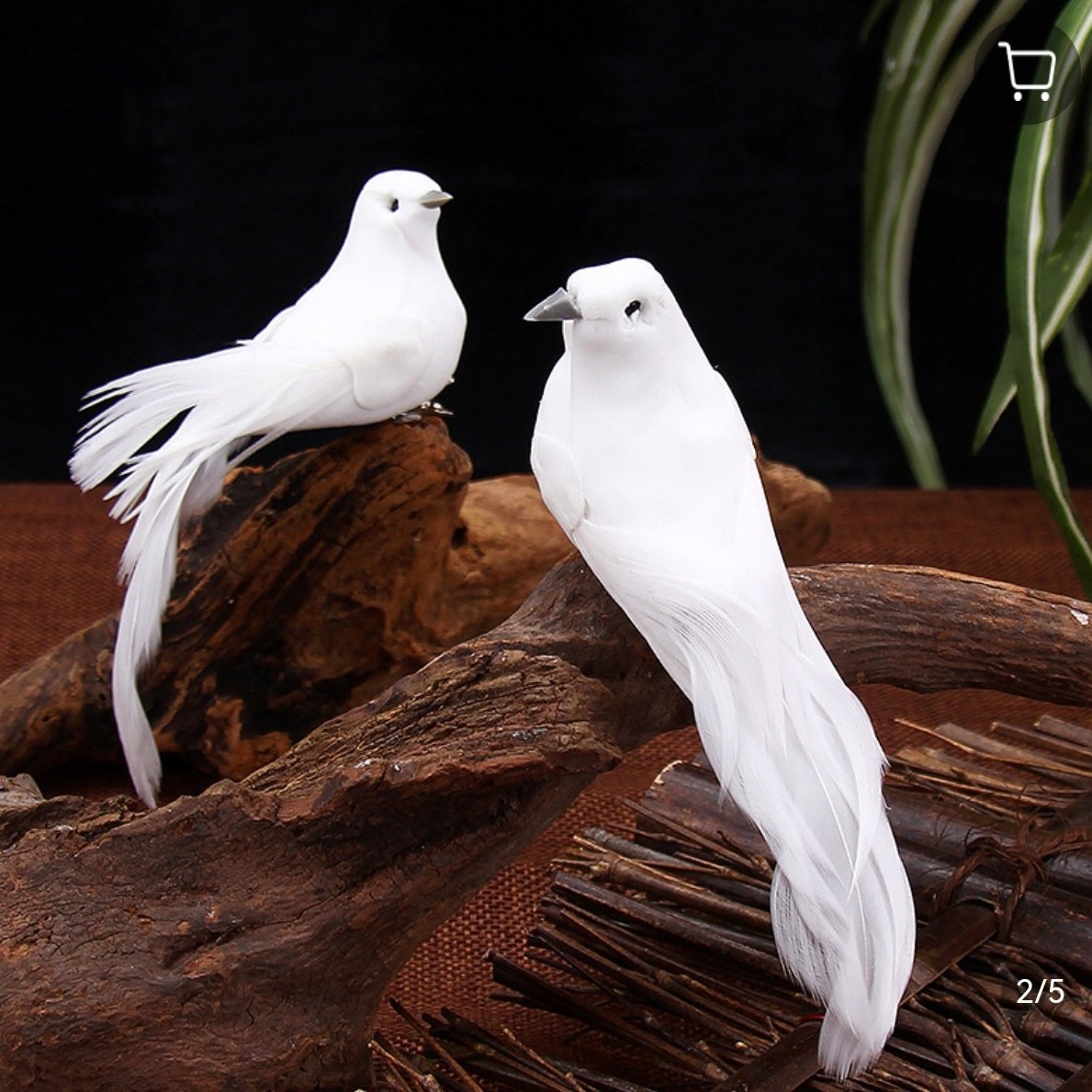 Christmas Products Simulated Feather Bird Garden Decoration Fake Bird White Dove Decorative Ornaments Home Decoration Fake Bird Wholesale