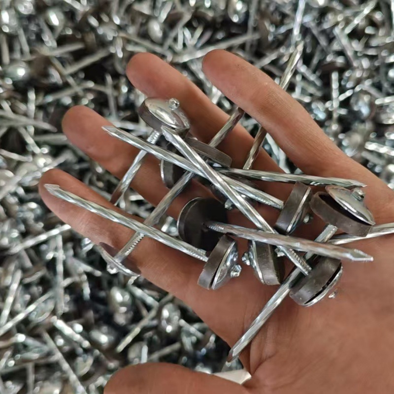 Galvanized Corrugated Nails, Asbestos Tiles, Color Steel Tiles, Large Caps, Large Heads, Round Heads, Steel Nails, Iron Sheets, Special Threaded Umbrella Cap Nails