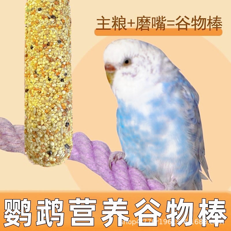 Tiger Skin Peony Cockatiel Snacks Teething Sticks Chewing Toys Supplies Training Reward Food Nourishing Pills