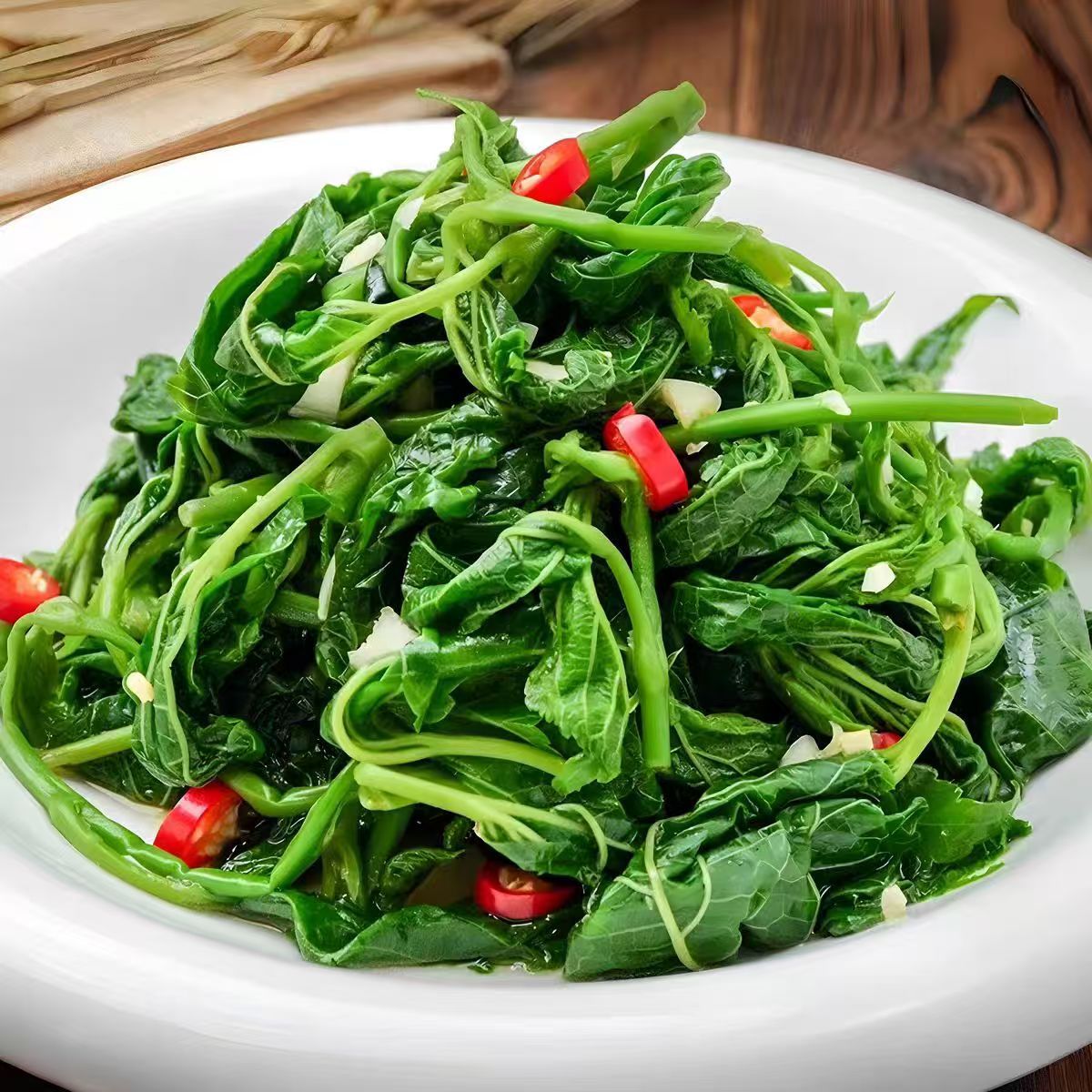 Mulberry Sprouts, Tender Mulberry Leaves, Quick-Frozen Mulberry Leaf Sprouts 250g*60 Packs/Piece, Commercial Ingredients for Soup Tender Mulberry Sprouts