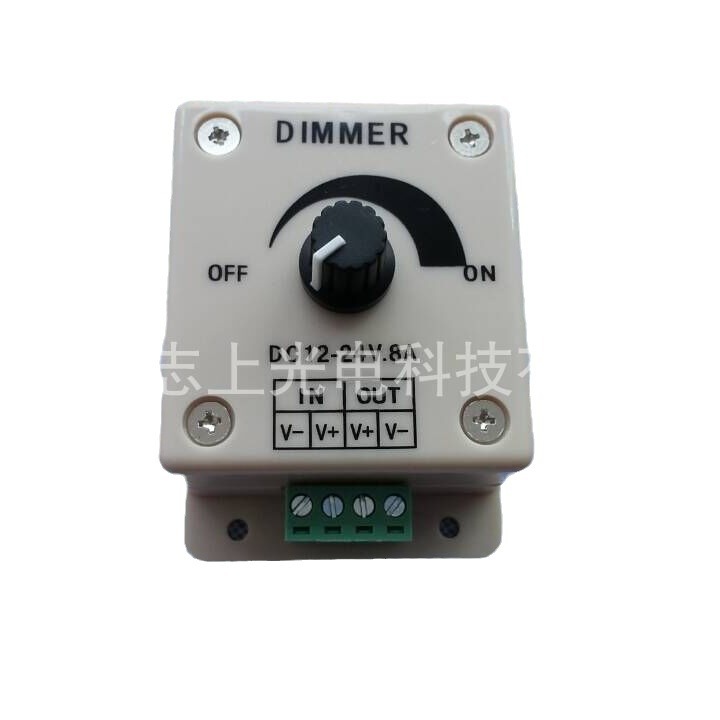 LED manual dimmer/monochrome knob dimmer switch PWM electrodeless dimming 12V8A light strip light dimmer