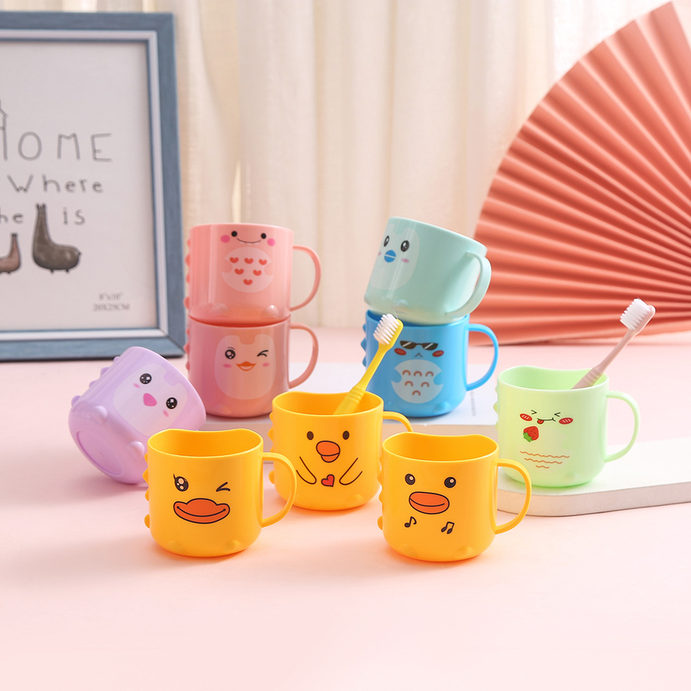 Мультяшная кружка для полоскания рта, кружка для питья, креативная пластиковая кружка, оптовое производство с печатью логотипа