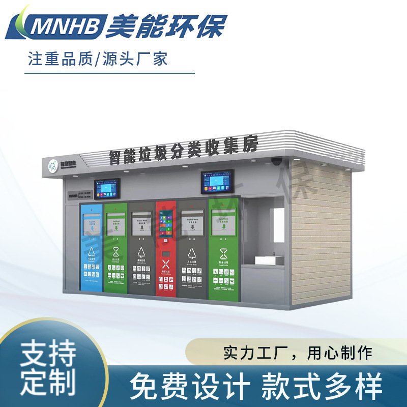 Сенсор двери умной мусорной комнаты с сигнализацией переполнения, распознавание лиц, умная классификация мусора