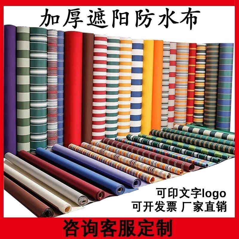 Outdoor Rainproof and Sunproof Retractable Awning with Replacement Cloth, Thickened Household Hand-Cranked Retractable Awning with Replacement Cloth