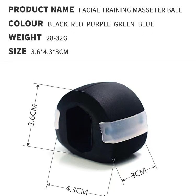 Explosions jaw exerciser facial masseter muscle silicone exerciser plastic face masseter muscle ball jaw trainer