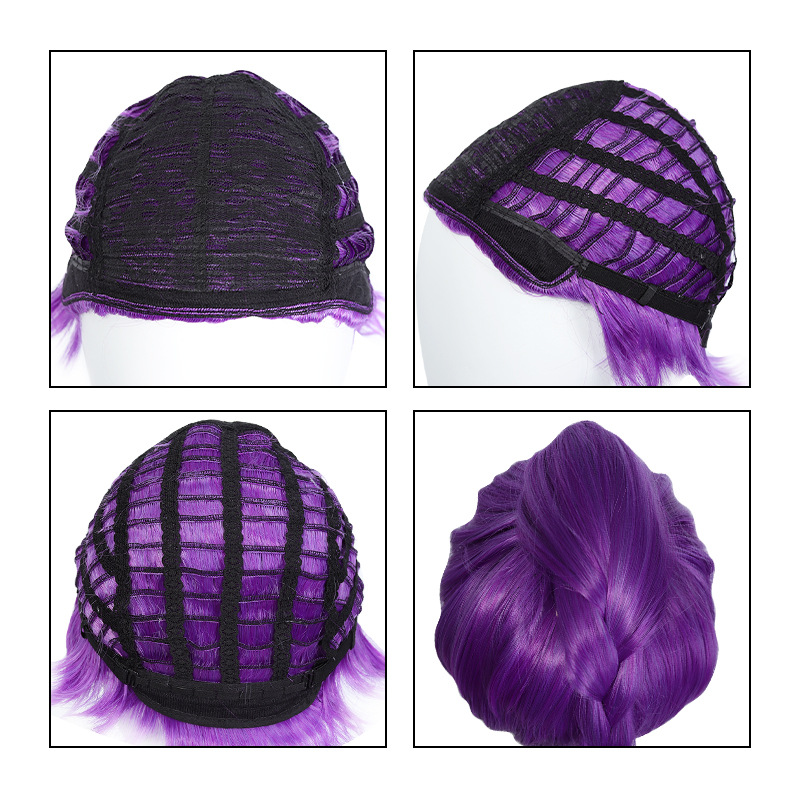 Purple Ponytail Wig, Boxing Braids, Children's Twist Braids, Cross-Border Witch Rumi Purple Children's Big Braids