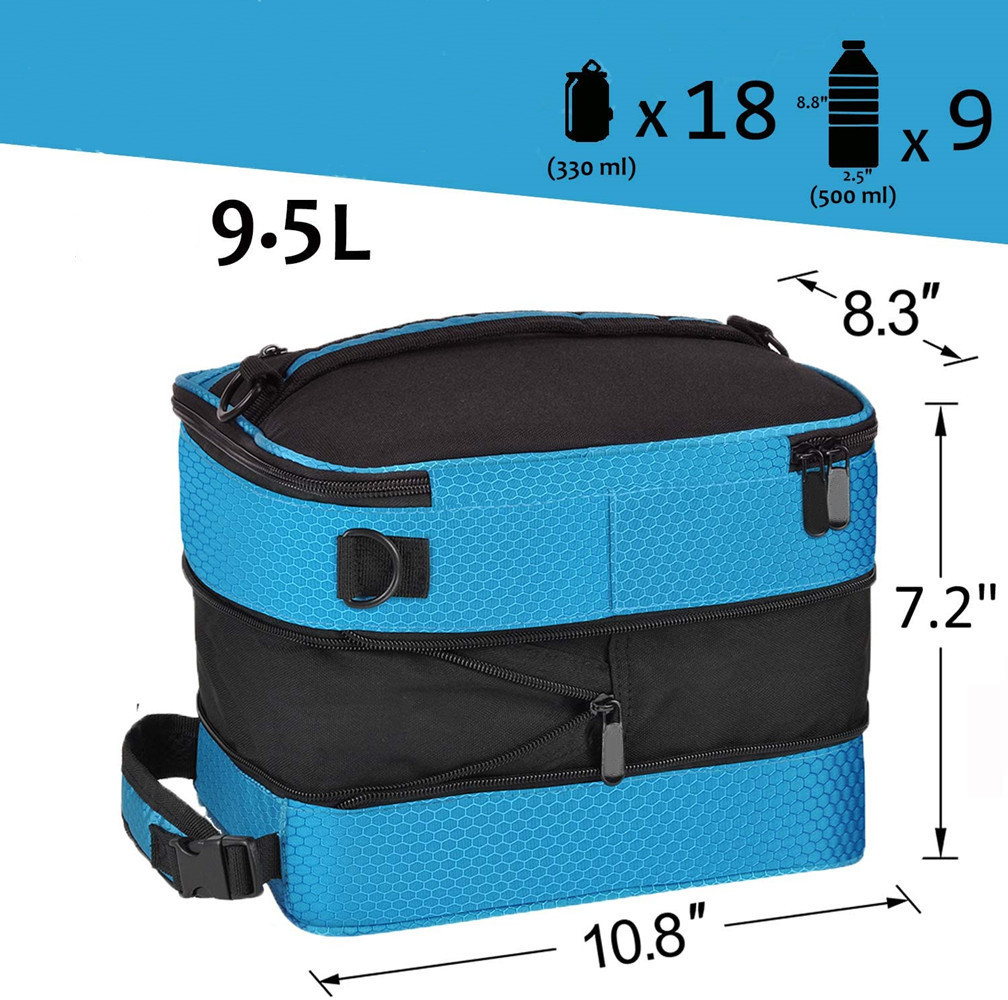 Cross-border supply lunch bag leak-proof insulation bag, Blue lunch bag multifunctional insulation box storage bag