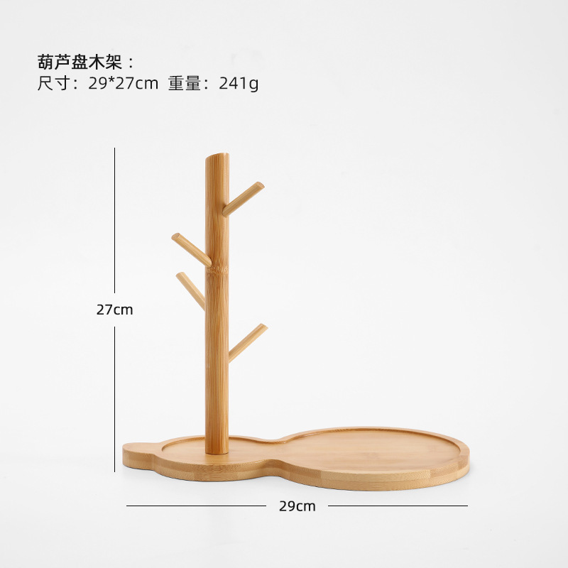 Креативная подставка для хранения из бамбука в форме капли для ключей и мелких украшений в прихожую