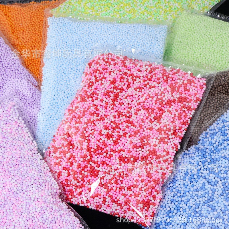 0.3g Bag of Foam Granules Macaron Colorful White DIY Material Foam Beads Gift Filling
