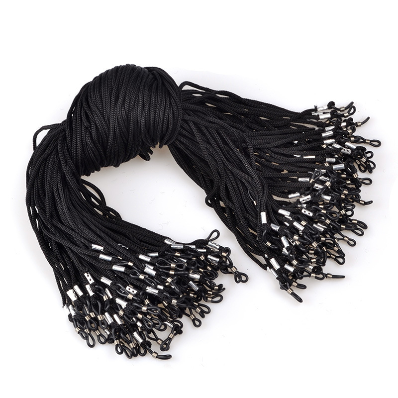Reading glasses rope non-slip fixed glasses chain anti-lost glasses lanyard bulk black nylon glasses rope anti-lost lanyard