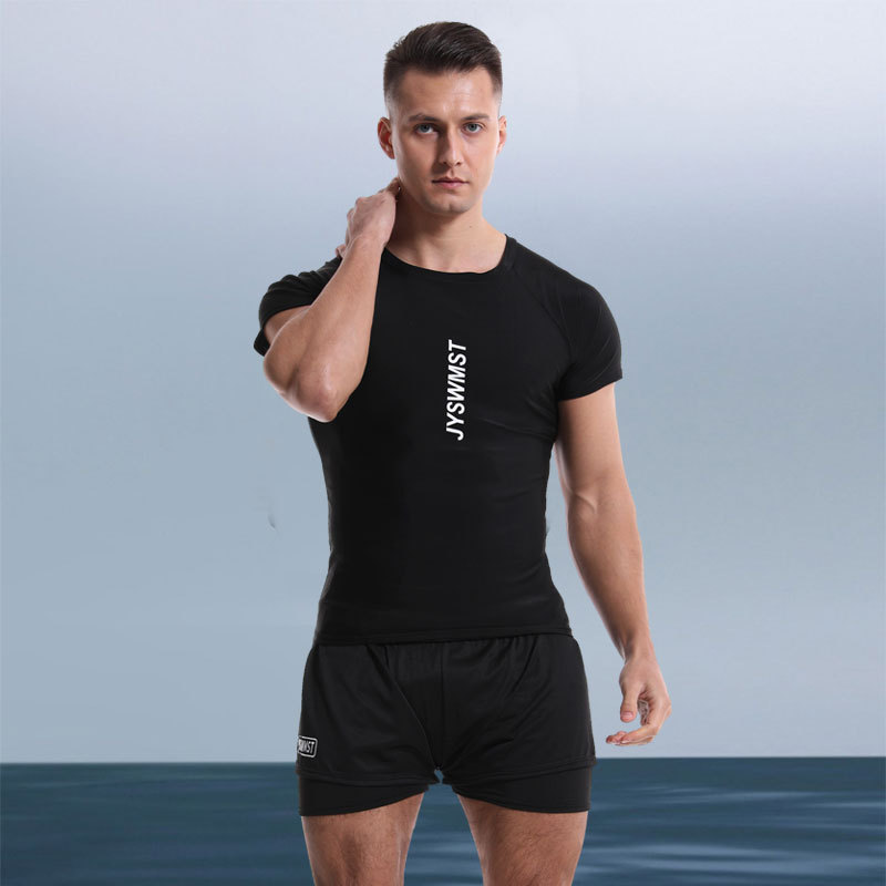 Swimwear Men's Swimsuit Set 2023 New Men's Large Size Swimming Trunks Hot Spring Top Men's Swimming Trunks Anti-embarrassment