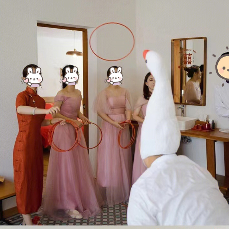 Wholesale wedding supplies new trick match game set goose spoof groom best Man Group game props set