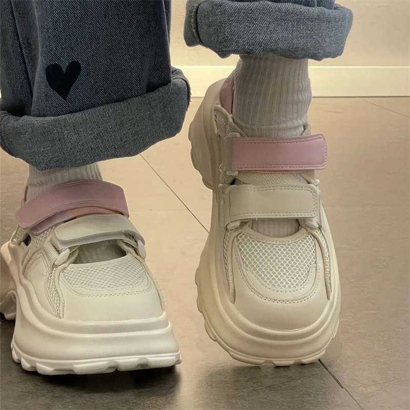 Пляжные сандалии с сетчатым носком Papsl2025, легкие, с толстой подошвой, белые