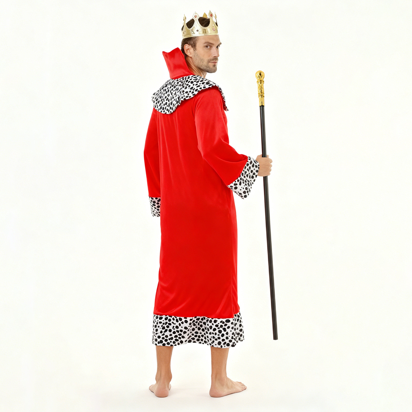 European Classical King Cos Costume Adult Clothes Cloak Red Prince Medieval Emperor's New Clothes for Men and Women