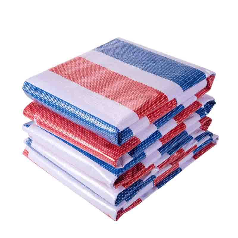 New material polyethylene thickened 120g anti-aging awning cloth three-color plastic double-film color strip cloth three-color cloth