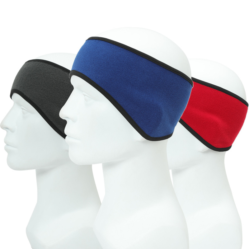 Winter fleece-lined ear protection headband men's and women's outdoor running warm sports headband riding windproof cold protection headband