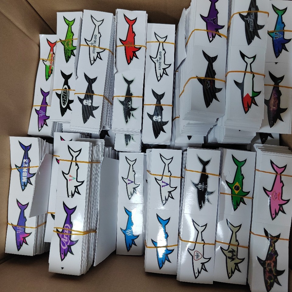 National Flag Label, Shark Label, Personalized Label, Glue Label, Self-Adhesive Glue Crystal Glue, Pu Glue Label