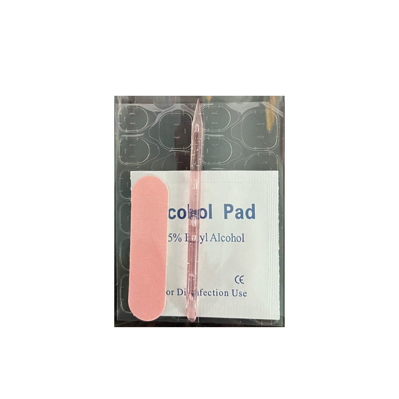 Wear nail kit full set nail Crystal stick frustration strip alcohol cotton jelly glue four-piece material package wholesale