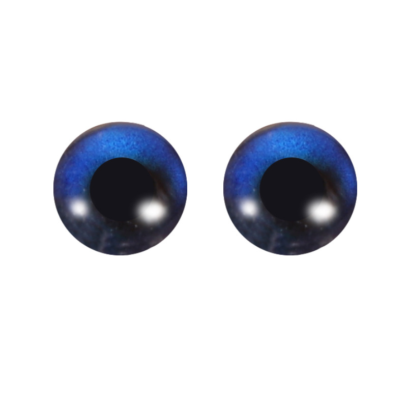 DIY Round Eye Piece Doll Eyeball Plush Toy Artificial Eyeball Flats Bottom Glass Animal Eye Toy Accessories