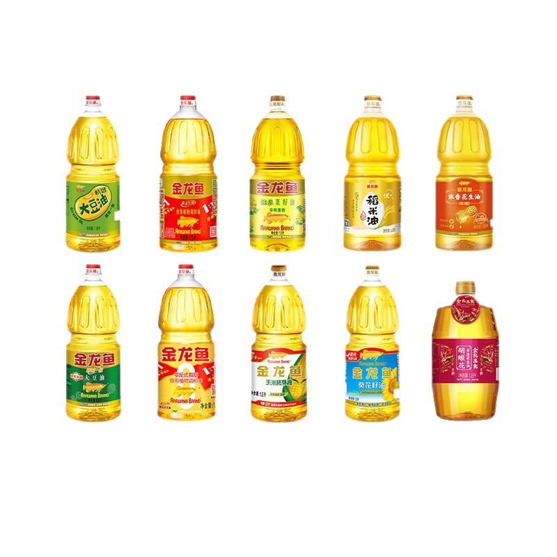 Golden Dragon fish soybean oil 1.8L edible oil wholesale salad oil small bottle oil blend oil 1800ml for cooking