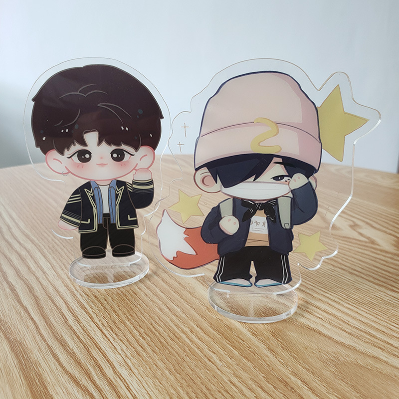 Stand-up custom cartoon decoration star character manufacturer photo transparent acrylic human-shaped stand-up custom