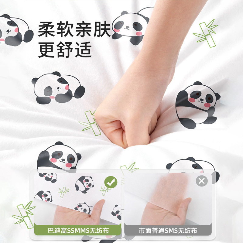 Badi Gao Hotel Disposable Bed Sheet, Duvet Cover, Pillowcase, Duvet Cover Three or Four-Piece Set for Travel, Thickened for Double or Single Use