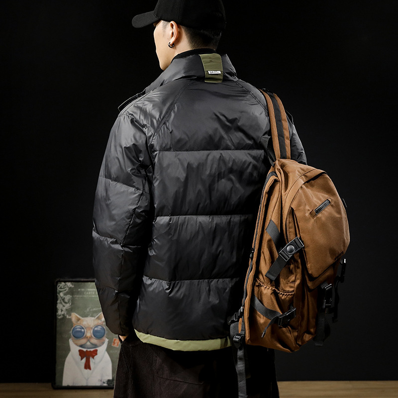 Winter Short down Jacket Men's 2025 New American Fashion Brand Men's Jacket 90 White Duck down Thickeneded Warm Clothes