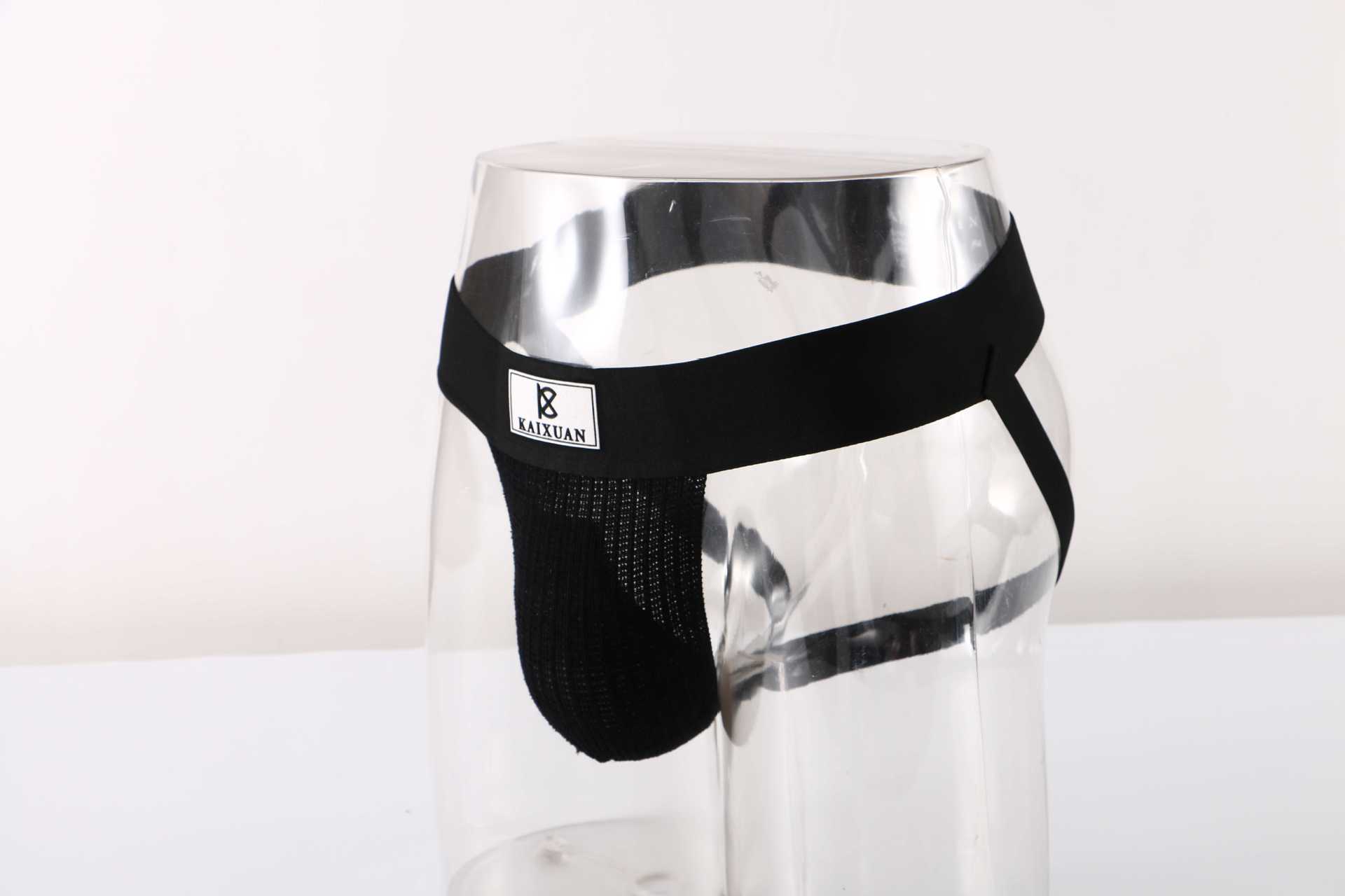 Kaixuan Men's Underwear Knitted Fabric Double Dongs Breathable Skin-Friendly Trendy Personalized European and American Style Youth Men's Trousers