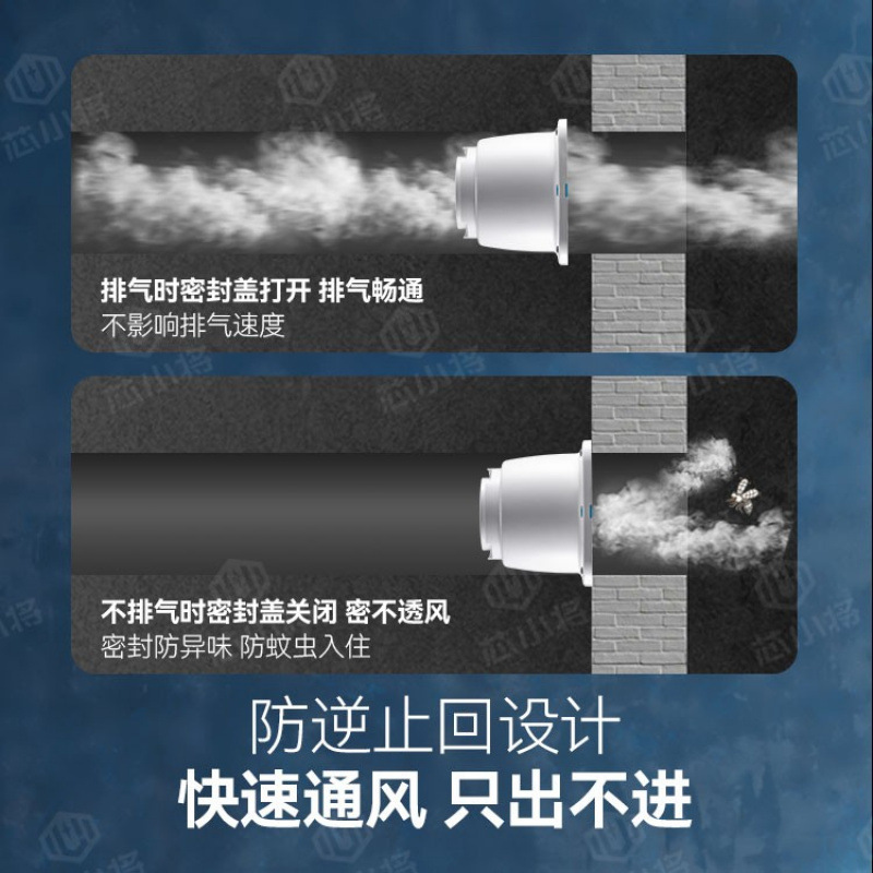 Xin Xiaojiang's New Bathroom Check Valve Anti-Return Odor Exhaust Fan Duct Check Valve T3