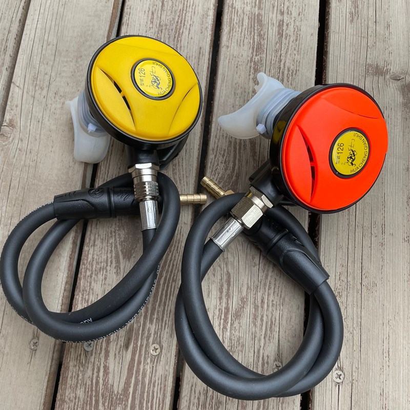 Оригинальный регулятор дыхания Huacheng оранжево-желтого цвета с редукционным клапаном, второй этап