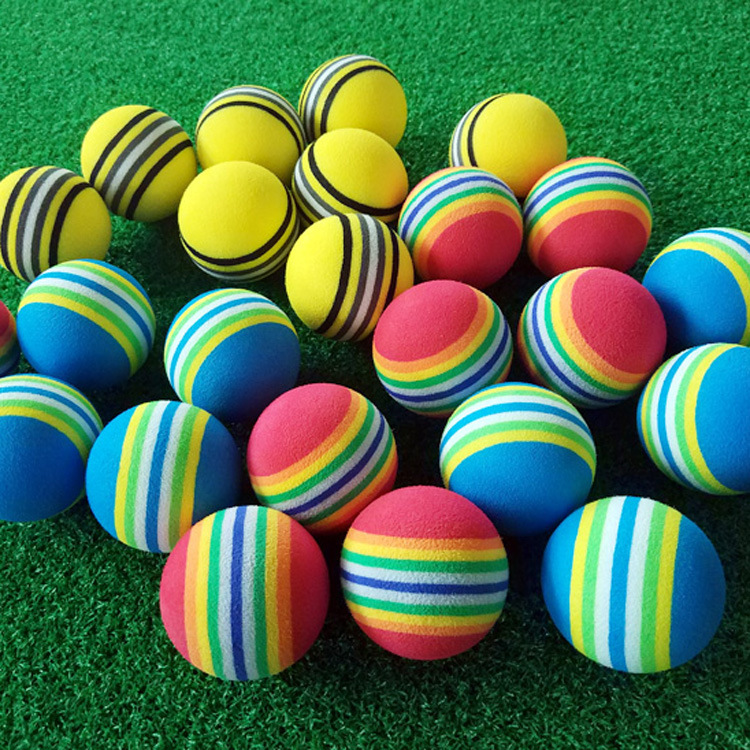 Indoor golf ball Rainbow Ball eva sponge soft ball children's toy ball pet cat sponge ball