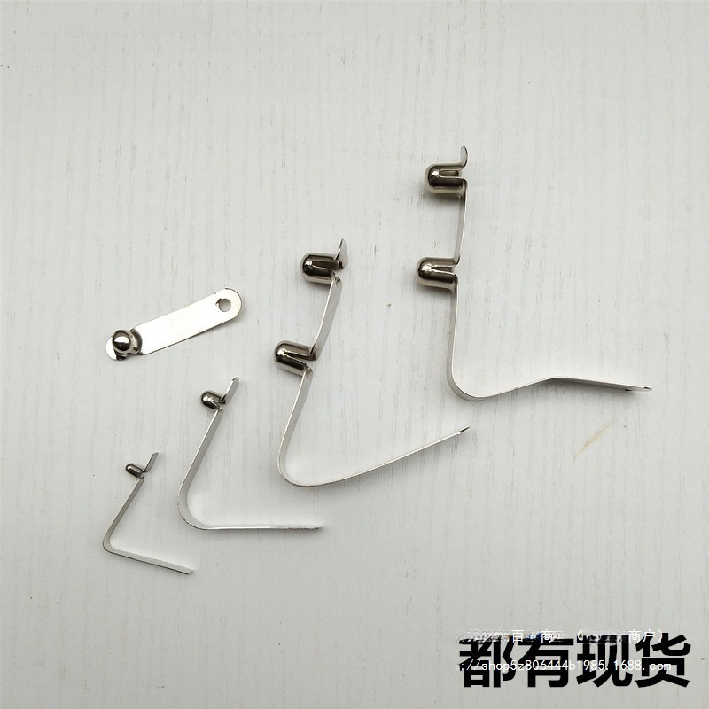 Spring Sheet Hollow Single-Head Nickel-Plated Buckle Single-Sided Double-Head Telescopic Tube Inner Positioning Spring Buckle