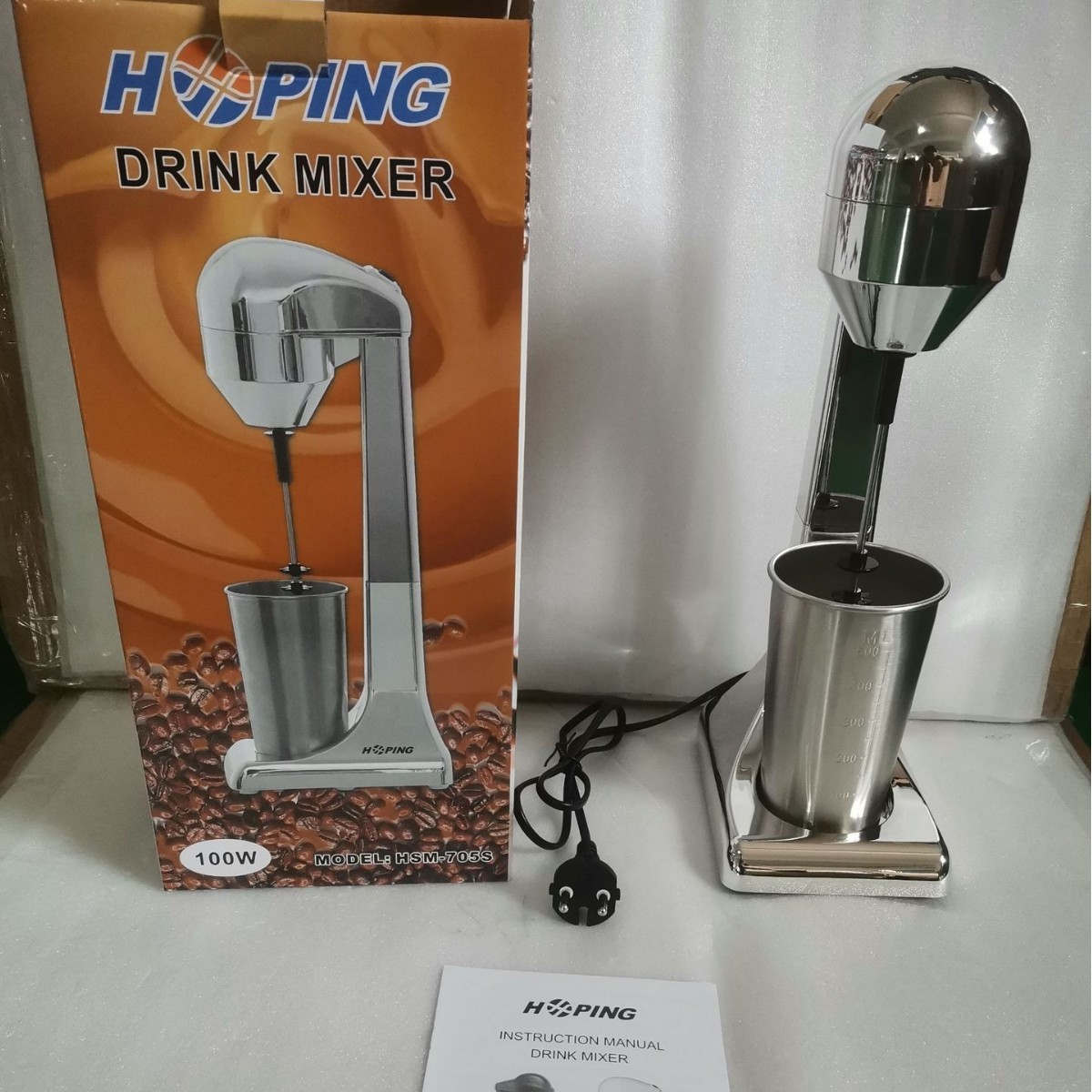 Milkshake Machine Household Plug-In High-Power Vertical Double-Head Mixer Cocktail Stirring Milk Frother