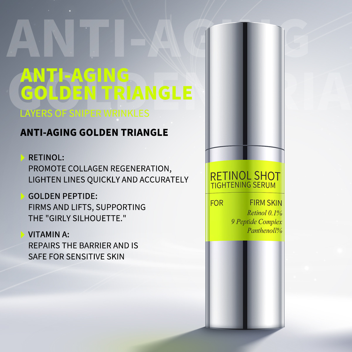 Cross-Border Exclusive Retinol Firming Eye Cream Cares for Facial Skin, Gently Nourishes and Brightens the Skin. Retinol Eye Cream