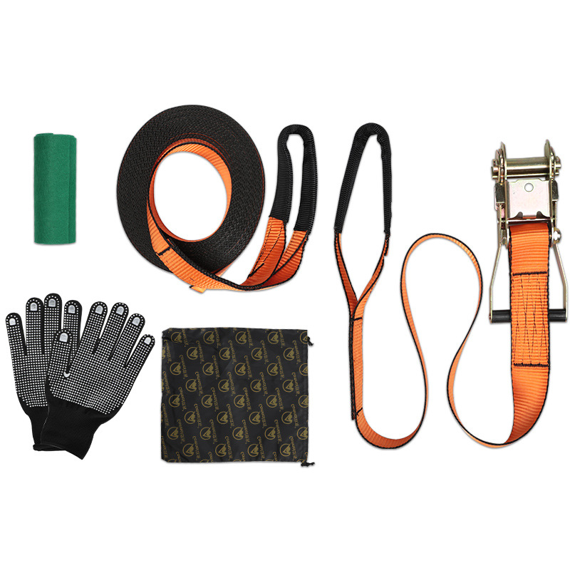 Canle fancy flat belt training children's amusement extreme sports walking flat belt slackline walking soft rope balance rope