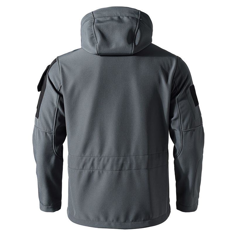 European Version Outdoor Sharkskin Softshell Jacket Three-In-One Windproof Warm Mountaineering Jacket Training Jacket