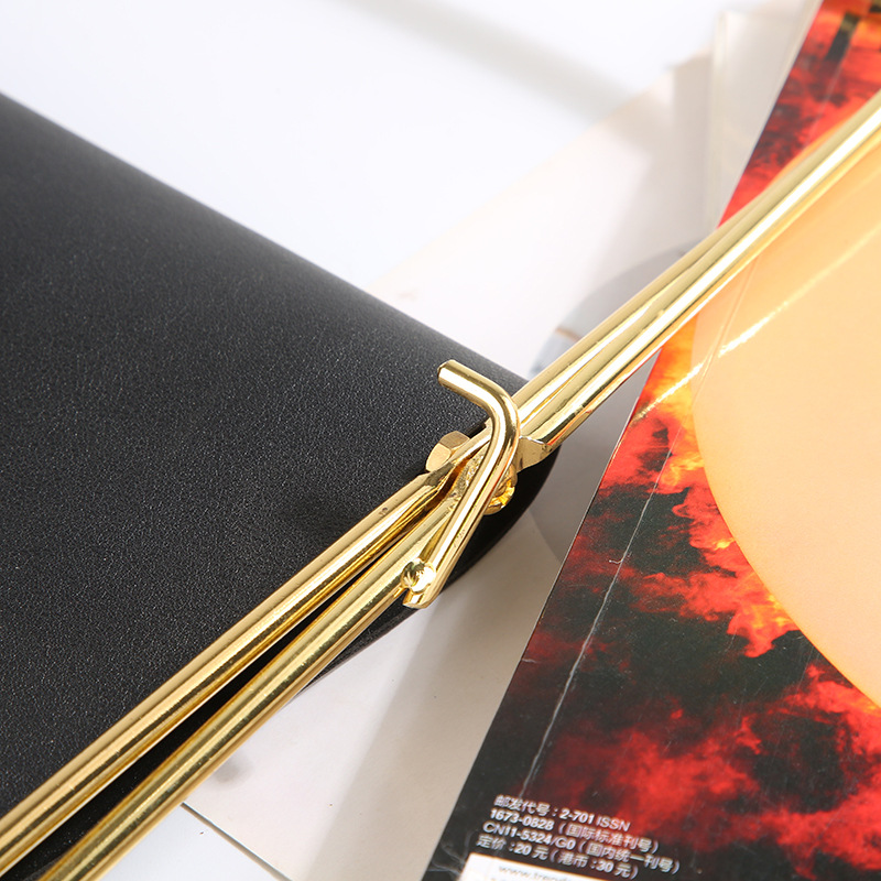 Folding and Disassembly Leather Magazine Rack Storage Rack Magazine Rack Floor-Standing Desktop Leather Information Rack