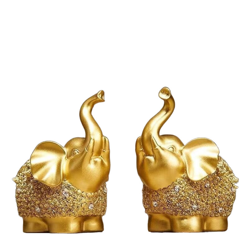 European-style Lucky Elephant Decoration Object Creative Fashion Craft Living Room Decoration Office Desktop Division Opening Gift