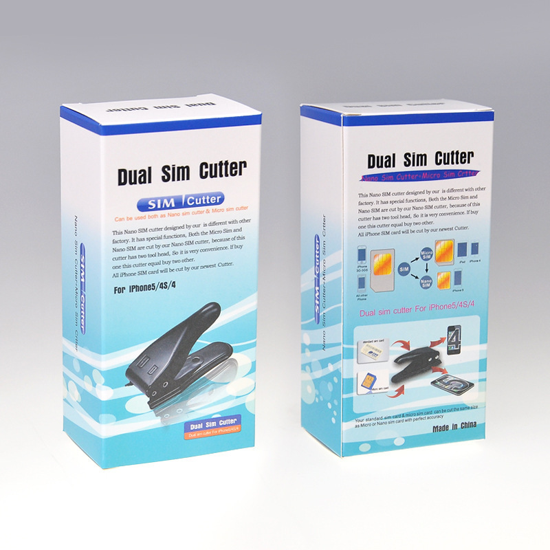 Cross-Border Dual-Purpose Mobile Phone Card Cutter Micro Mobile Phone Card Cutter Nano Card Cutter Suitable for Apple and Android