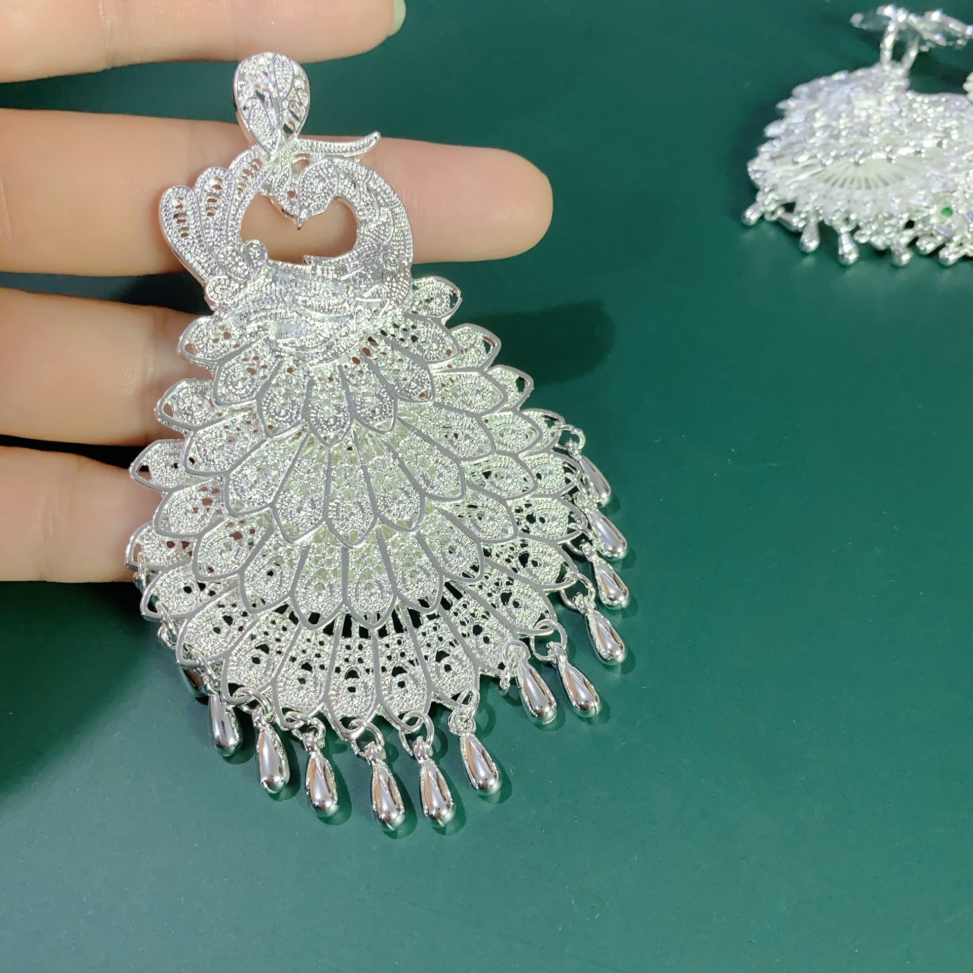 Guizhou Batik Refrigerator Stickers Accessories Minority Cultural and Creative Accessories Peacock Pendant Butterfly Pendant Imitation Miao Silver