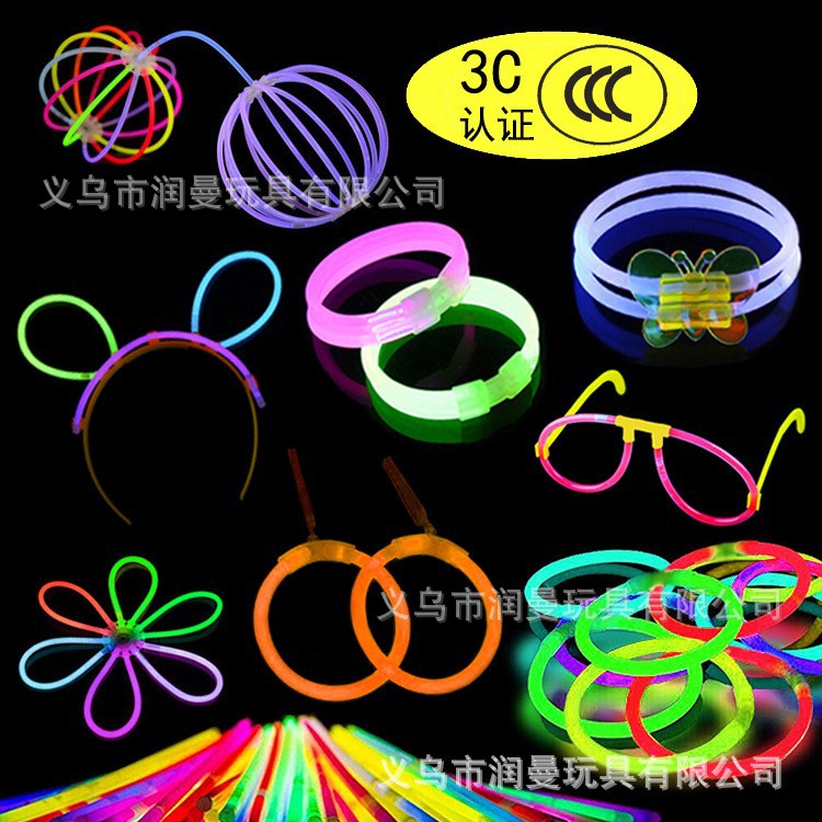 Shake the sound concert luminous dance luminous bracelet 100 disposable glow stick toys wholesale Amazon