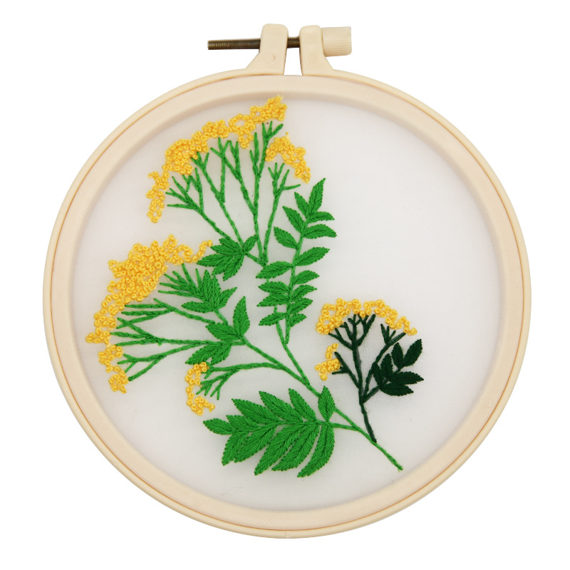 Lu embroidery transparent organza painting embroidery diy material bag handmade cross stitch children's painting creative gift