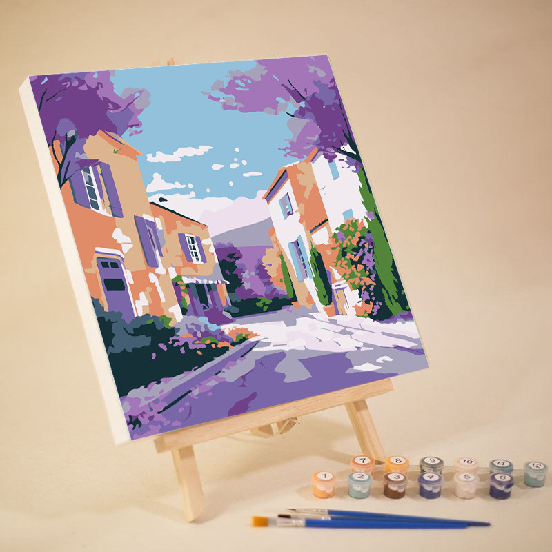 Фабричный прямой кросс-бардный высококачественный краска экологически чистая внутренняя рама пейзаж DIY цифровая масляная живопись ручной заливки