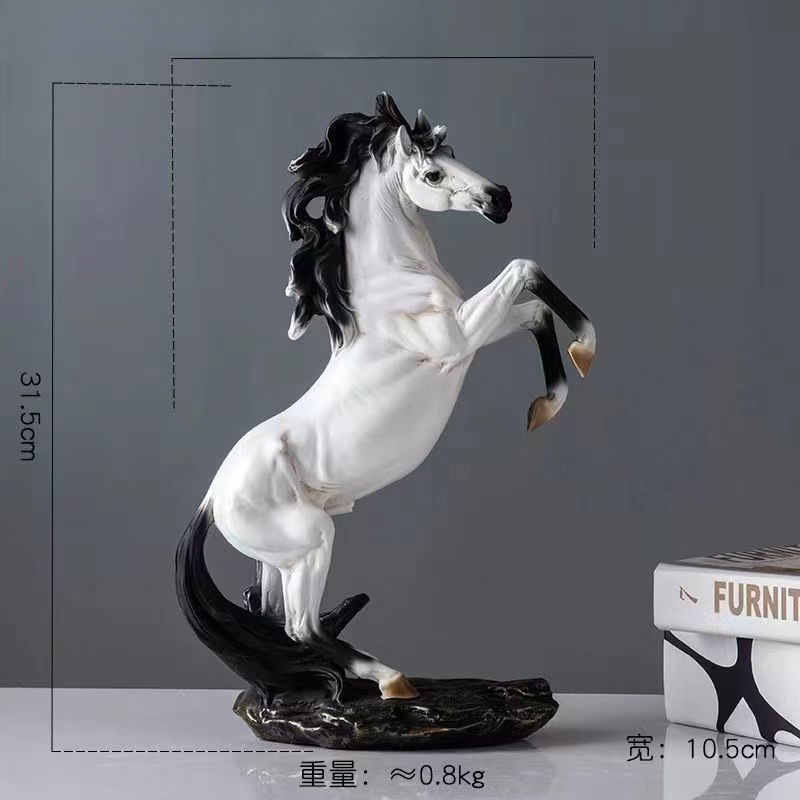 Dragon Horse Spirit High-End Ornament for Entryway, Study, Living Room, Office - New Style Horse Ornament for Feng Shui Wealth-Attracting Craft