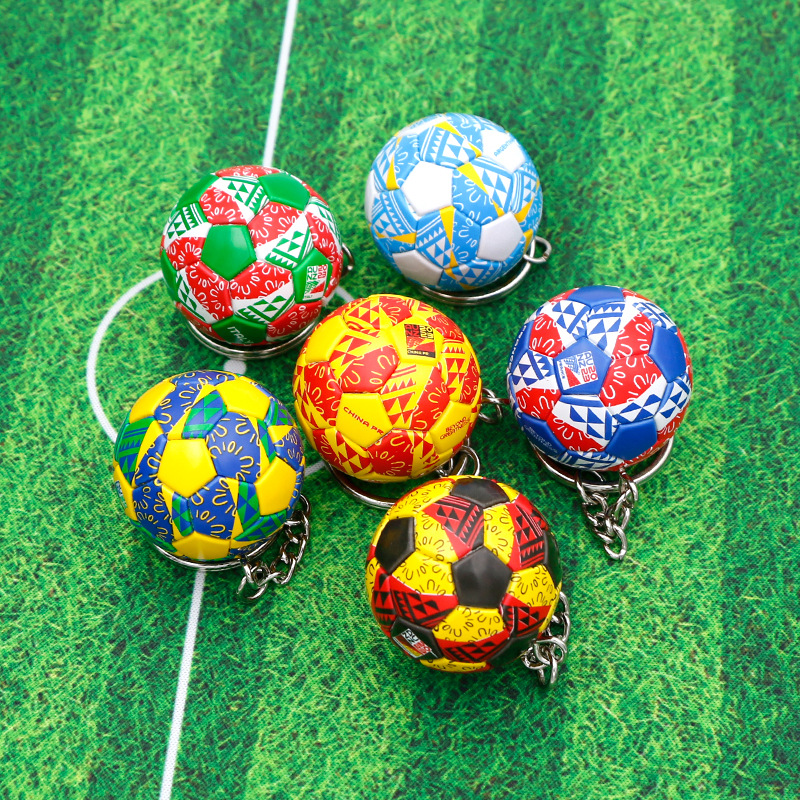 Simulation Mini PU Football Keychain Pendant Game Ball Souvenir Event Gift Creative Gift Hanging Ornaments