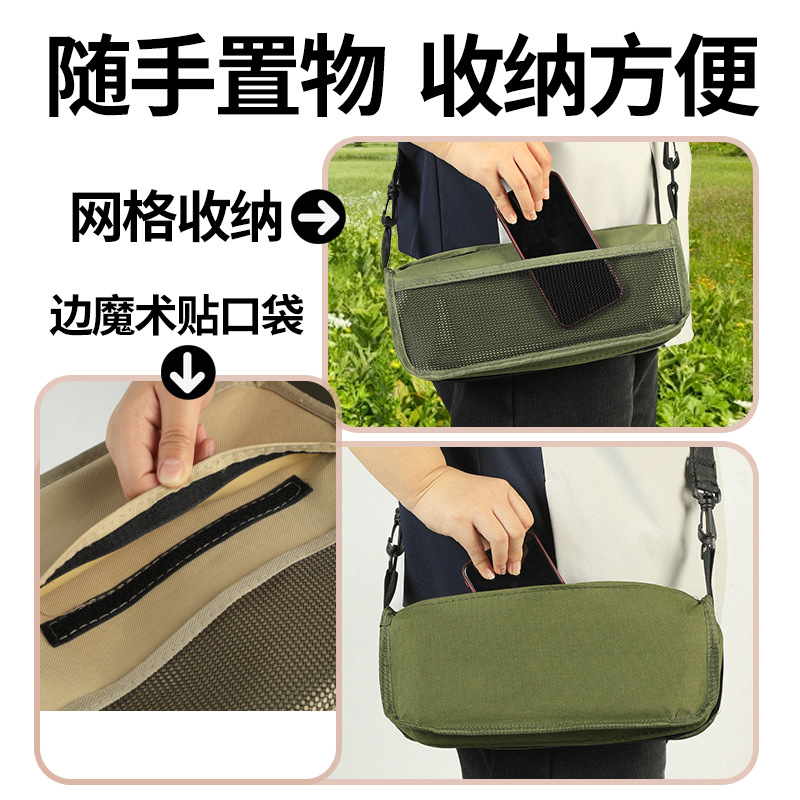 Outdoor Backpack Folding Stool Pencil Bag Stool Portable Simple Camping Equipment Shoulder Bag Stool Sports Folding Chair Handbag